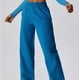 thumbnail image 4 of Pantalones deportivos de invierno con bolsillos para mujer, cintura elástica, con forro difuso, pierna recta, 4 of 4