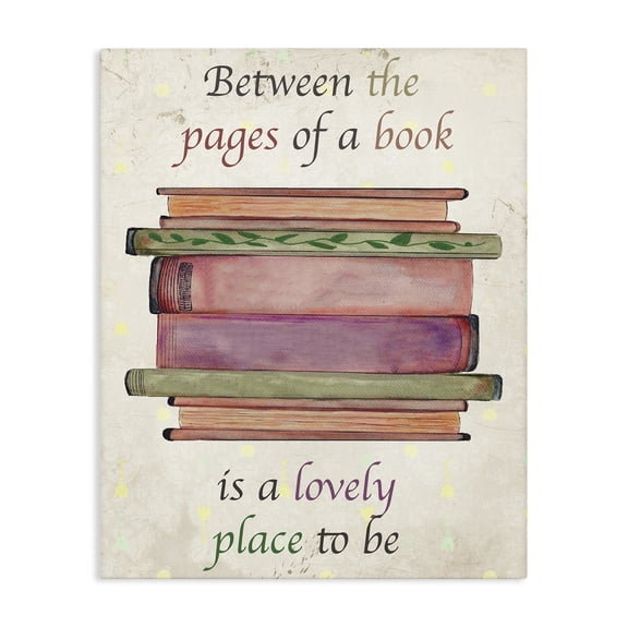 Stupell Industries Between Pages Of A Book Canvas Wall Art, design by Julia Frost