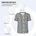 thumbnail image 3 of Hirioo Weave Geometric for Men's Baseball T-shirt Shirts Short Sleeve Casual Summer Button Stretch T Shirts,Size S-4XL-XX-Large, 3 of 7