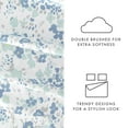 thumbnail image 5 of Noble Linens 3 Piece Pattern Microfiber Bed Sheets Set, Light Blue Violets, Twin, 5 of 11