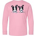 thumbnail image 3 of Inktastic Boston Terriers (dark Apparel) Long Sleeve Youth T-Shirt, 3 of 5