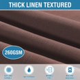 thumbnail image 2 of XISOBO Linen Textured Table Cloths Round 60 Inch Premium Solid Tablecloth Spill-Proof Waterproof Table Cover for Dining Buffet Feature Extra Soft and Thick Fabric Wrinkle Free, Chocolate, 2 of 7
