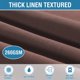 thumbnail image 2 of Mantel rectangular de lino texturizado de 60 x 120 pulgadas, mantel sólido premium a prueba de derrames, resistente al agua, para comedor, buffet, tela extrasuave y gruesa sin arrugas, gris topo, chocolate, 60 x 104 pulgadas, 2 of 5