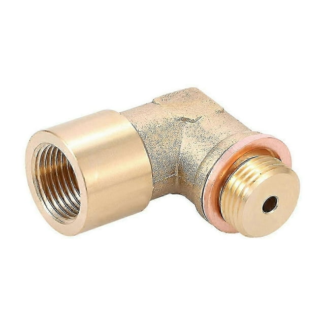 90 Angled Lambda O2 Oxygen Sensor Extender Spacer For Decat Hydrogen Brass M18x1.5