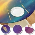 thumbnail image 4 of Colorful Galaxy Pattern Round Fitted Tablecloth with Elastic Edge,Dining Table Cover Waterproof,Outdoor Round Tablecloth for Camping,Dining,Indoor and Outdoor, 4 of 7