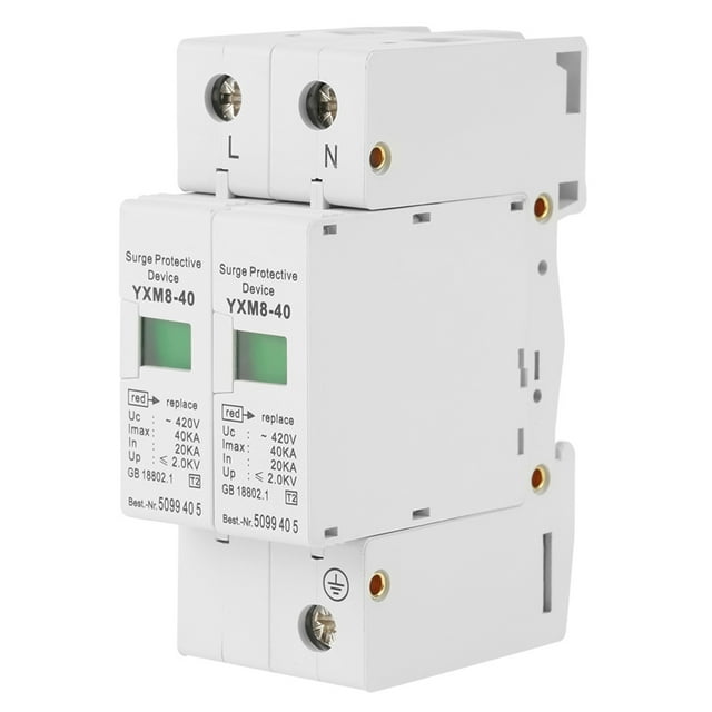 Protector contra sobretensiones doméstico, 1 dispositivo de protección contra sobretensiones de bajo voltaje de 220 V y 2 polos, valor inmejorable