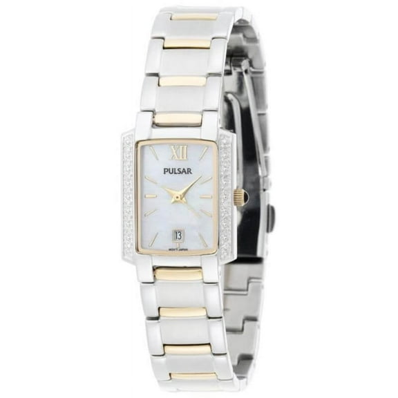 PXT701 Women's Two Tone Gold Plated MOP Dial Diamond Watch