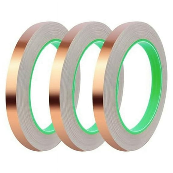 3pcs Copper Foil Tape, (1/2inch X 66 FT) Copper Tape with Double-Sided Conductive G22031
