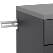 Prepac HangUps 3 Drawer Wooden Base Garage Storage Cabinet in Black