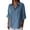Navy, variant on Women's Casual Loose V Neck Three-Quarter Sleeve Solid Color Blouse Tops Fashion Basic Comfy Relaxed Vacation Travel, Light Blue XXL