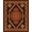 Brown, Pattern 3, variant on ODIKA Scrollwork Distressed Border Motif Cowboy Vintage Southwestern Playful for Dorm Room, Small Living Apartment, Stain Resistant Low Profile