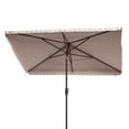 thumbnail image 6 of SAFAVIEH Outdoor Collection Valance 6.5 x 10-Foot Rectangle Umbrella Beige/White, 6 of 6