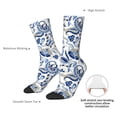 thumbnail image 4 of Vsdgher Blue Paisley Crew Socks for Men & Women, Breathable Casual Athletic Ankle Socks, 4 of 6