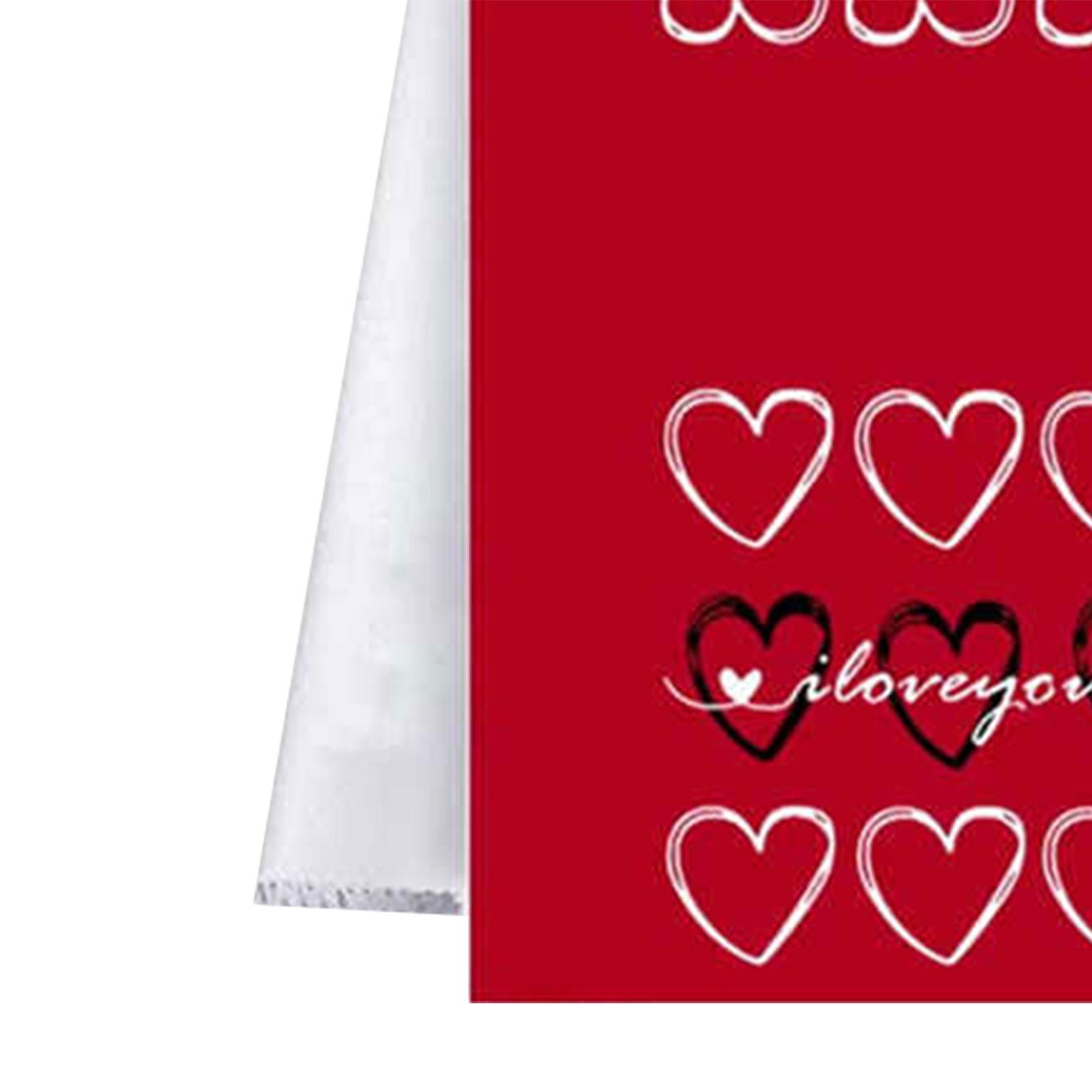 WovWeave - Juego De 2 Toallas De Mano De San Valentín, Diseño De Corazón De San Valentín, 100% Algodón, Bordadas, Juego De Toallas De Baño Decorativas Para El Día De San Valentín