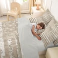 thumbnail image 5 of Manfei Rustic Geometric Stripes 7pcs Queen Bedding,Patriotic Usa Flag Bedding Comforter Set Queen,Beige,Light Gray Reversible, 5 of 7