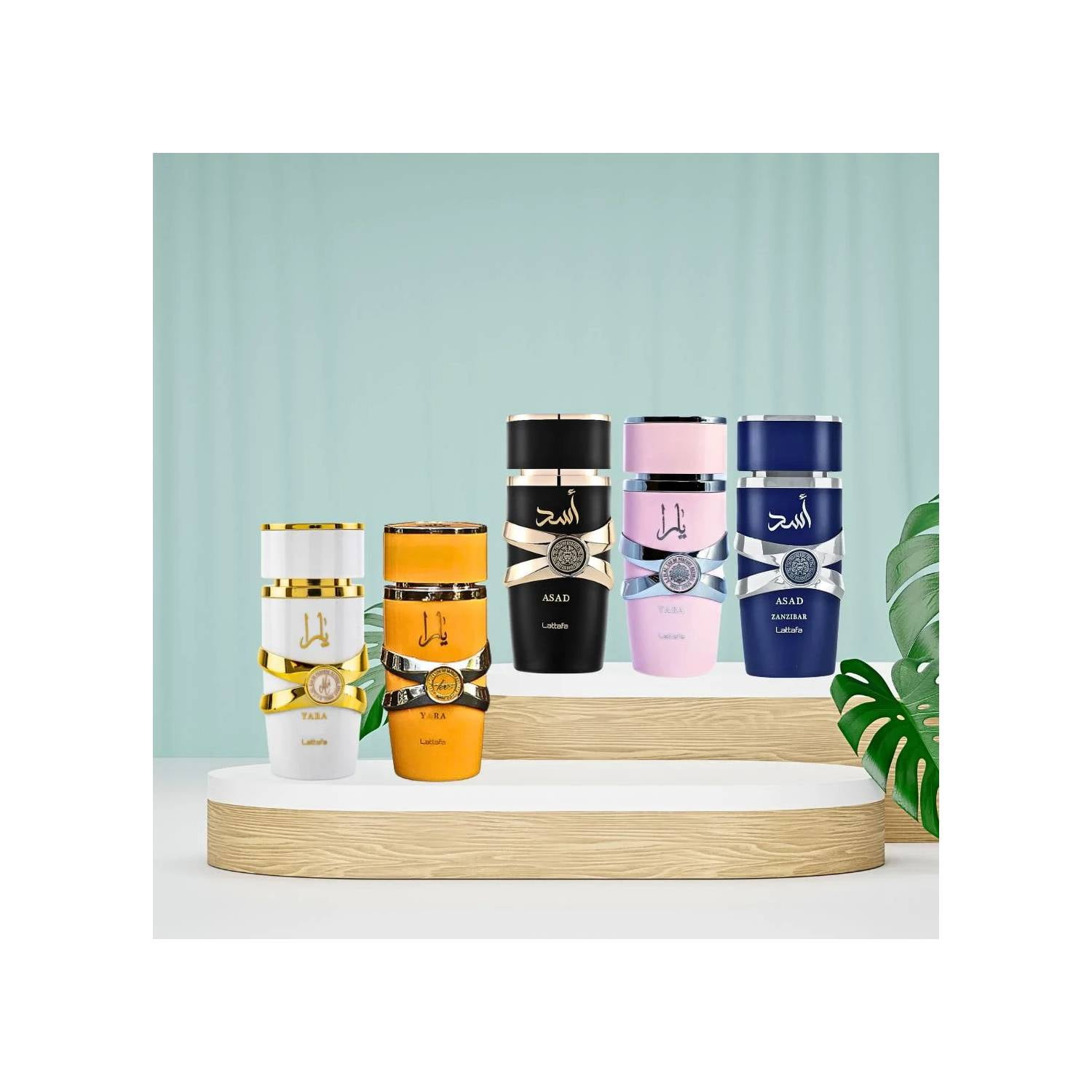 Yara 5 Piece Set Collection - Yara, Yara Moi, Yara Tous, Asad, Asad Zanzibar  Eau De Parfum Sprays 3.4 fl oz