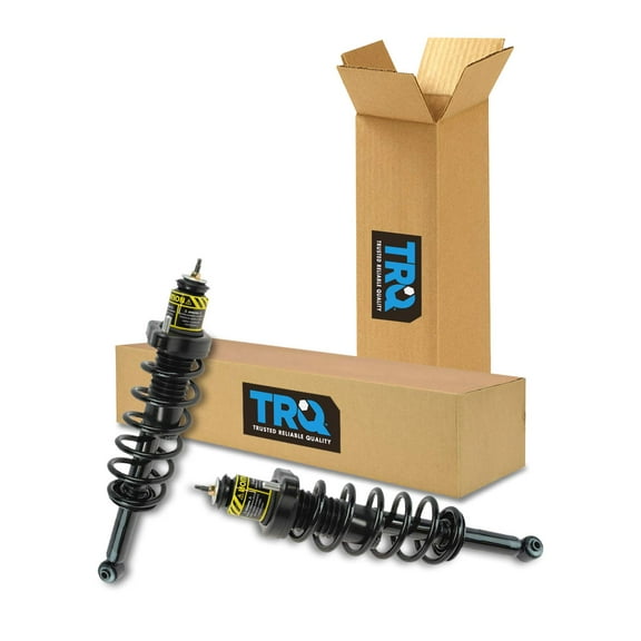 TRQ Rear Strut & Coil Spring Assembly Set Driver & Passenger Sides Fits Select 11-14 Chrysler 200 07-10 Sebring 08-14 Dodge Avenger