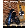 thumbnail image 6 of Electric Bike for Adults, 1500W Peak 28 MPH 20" Fat Tires Electric Bicycle with Dual Suspension & Brakes Motorcycle, E-Bike Blue, 6 of 8