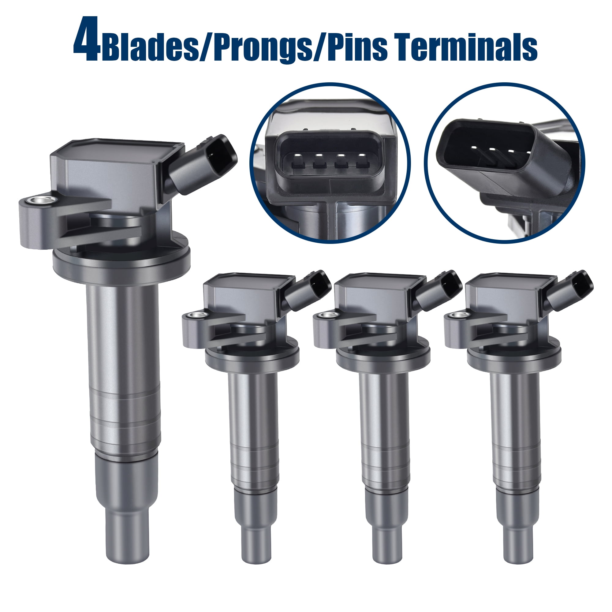 Set of 4 UF247 Ignition Coil & Iridium Spark Plug for 2000-2008 Toyota Corolla Matrix Celica 1.8L C551 NGK7090 & Free Gift Anti-Seize Lubricant(5g)