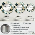 thumbnail image 4 of Designart "Time-Worn Charm In Beige Vintage Tiles" Geometric Teal Large Round Mirror - Round Bedroom Mirror Wall Decor - Modern Round Printed Mirror - 36" x 36", 4 of 6