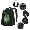 thumbnail image 4 of DouZhe Lightweight Backpack, Travel Outdoor Hiking Bag School Bookbag Casual Daypack Green Aztec Maya Mexico Style Prints Backpacks for Women Men, 4 of 7