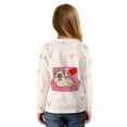thumbnail image 2 of DISNIMO Girls Tunic Tops Pug Heart Print Casual Basic Loose Pullover Long Sleeve Blouse Top Tie Front Outfits Fall Winter Tee Shirts, 2 of 8