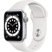 Restored Apple Watch Series 6 (GPS, 40mm) - Silver Aluminum Case - White Sport Band (Refurbished)