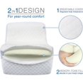 thumbnail image 2 of AIR-Pure Memory Foam Knee Wedge Pain Relief Side Sleeper Pillow, 2 of 4