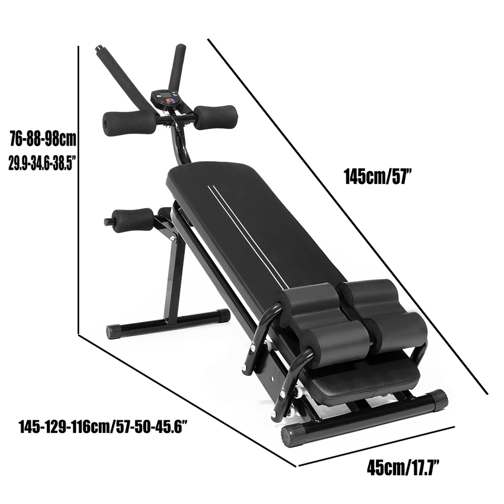 SAYFUT Roller Coaster Abdominal Machine Waist Fitness Equipment Abdomen Exercise Machine with LCD Display, for Home Gym Muscle Build Fitness Workout - image 3 of 7
