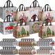 thumbnail image 1 of LZHF Christmas Bags for Gifts Large Tote Treat Reusable Non Woven with Handles for Xmas Wrapping Shopping Party 12.8 x 9.8 x 6.7 In(48 Pcs), 1 of 5