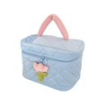 thumbnail image 1 of Large Velvet Makeup Storage Bag with Handheld Strap - Spacious Travel Organizer for Cosmetics & Accessories, 1 of 7