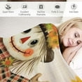 thumbnail image 3 of PRATYUS Scarecrow Pumpkins Fall Decorations Flannel Blanket Lightweight Anti-Wrinkle All Seasons Comfort Gift for Bed and Outdoor Use 60x80in, 3 of 6