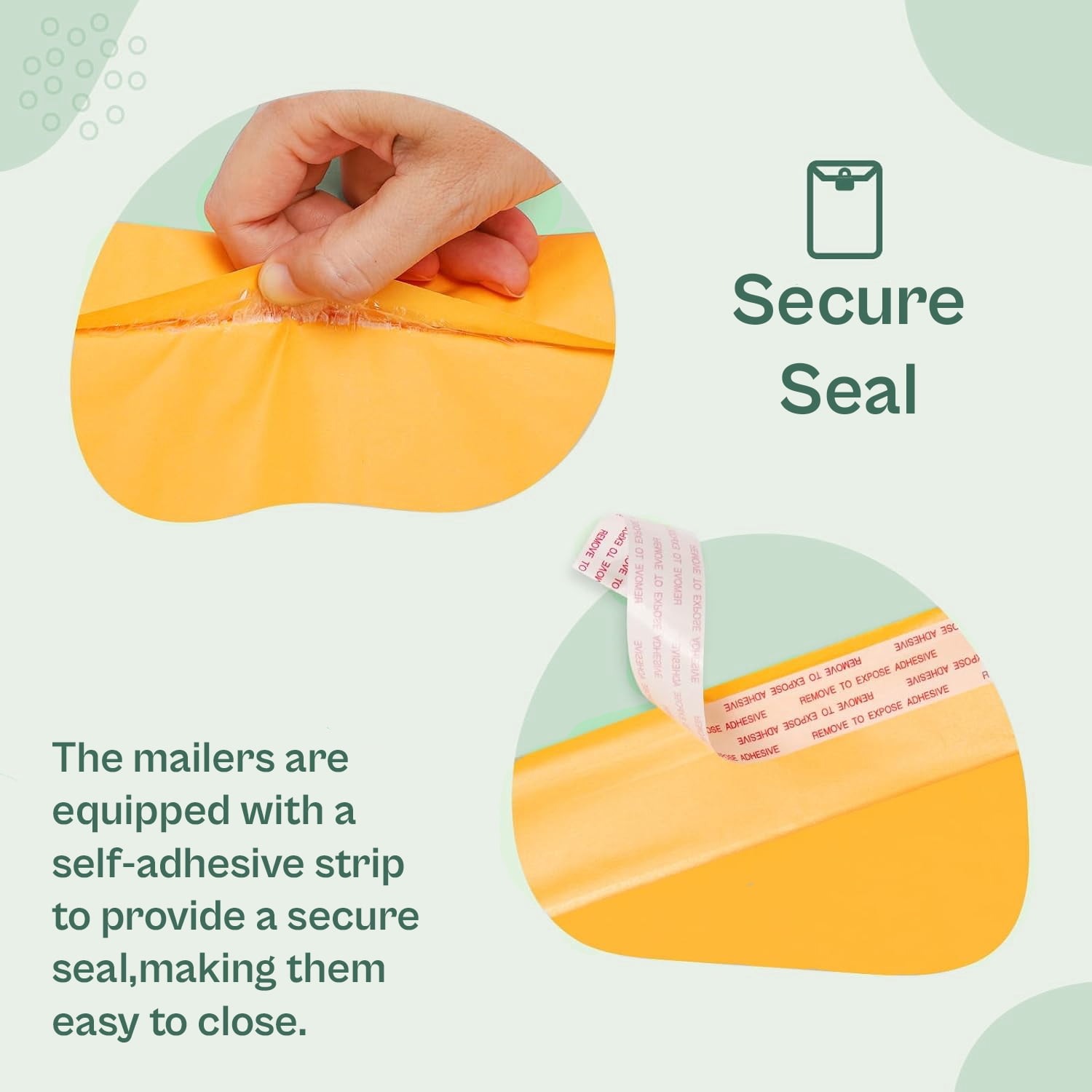 SSBM #4 Yellow Kraft Bubble Mailers 9.5" x 14.5" Lightweight Self Adhesive for Office Shipping Purpose 4200 Pieces