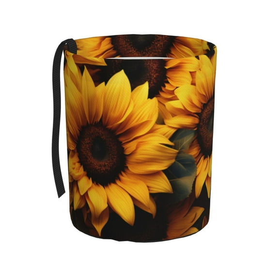 Kdxio Vibrant Sunflower Blooms Car Trash Can Garbage Car Accessories Trash Can Car Waste Bin for for Driver and Passenger Any Vehicle