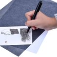 thumbnail image 4 of LOVEVER 50 Sheets Graphite Copy Paper Black Carbon Transfer Tracing Paper for Drawing Sewing Patterns Tracing and Transferring Drawings on DIY Wood  Paper Canvas Arts Crafts Projects Offi, 4 of 5