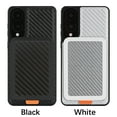 thumbnail image 3 of Dteck Magnetic Wallet Case for Samsung Galaxy S25 Edge, RFID Blocking Carbon Fiber Texture Cover TPU Bumper Detachable Card Slot Kickstand Lightweight PU Leather Shockproof Protective Case, White, 3 of 10