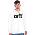 thumbnail image 5 of Cats Kittycat Feline Lovers Cool Cute Zip Up Hoodie Men's Women's Brisco Brands M, 5 of 6