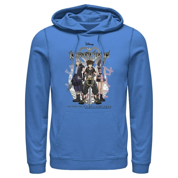 Men's Kingdom Hearts 3 Hero Group Shot Pull Over Hoodie Royal Blue X Large