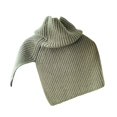 thumbnail image 4 of Womens Shawls, Duoif Women's Solid Color Slit High Collar Shawl Knitted Scarf Warm Pullover Woolen Scarf Shawl Wraps for Women Army Green, 4 of 5