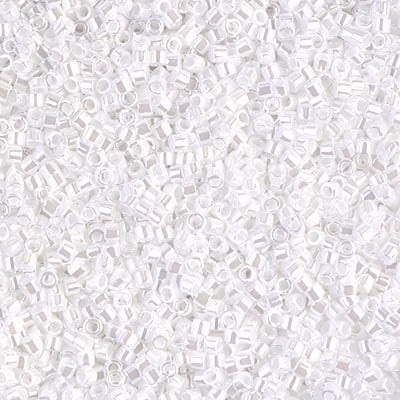Miyuki Delica Bulk Beads DB0201/DB201 11/0 Opaque Pearl White Luster 50 Grams