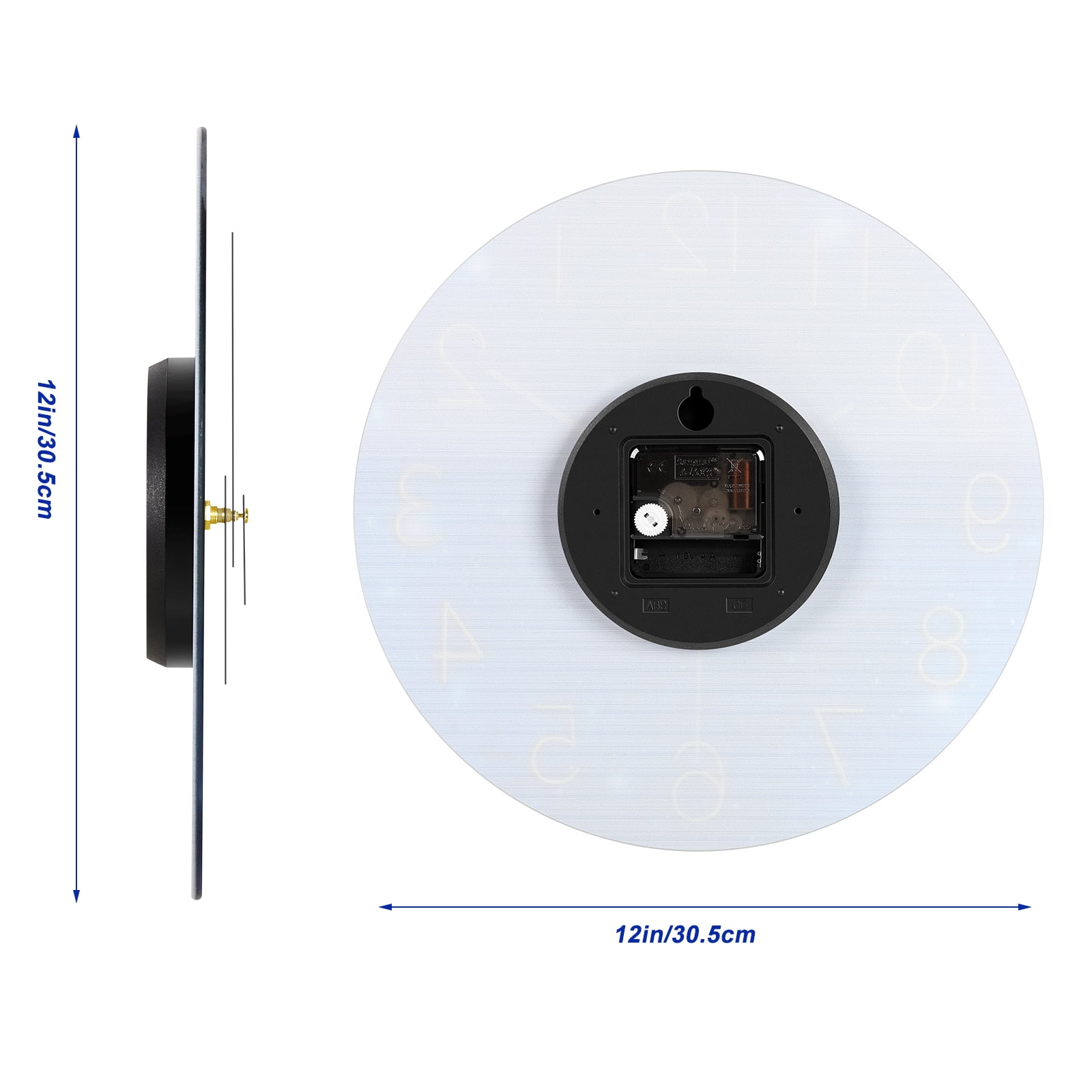 12 Inch Glass Wall Clock - Starry Night