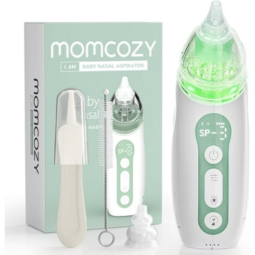 Momcozy Baby Nasal Aspirator, Electric Nose Cleaner for Babies and Kids, 3 Suction Levels Nose Booger Sucker, Music & Colorful Light Soothing Function for Infants