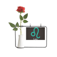 thumbnail image 1 of Julio - agosto de Leo patrón constelación Botella de decoración de jarrones colgantes de flores rosas artificiales, 1 of 3