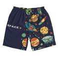 thumbnail image 4 of Bixox Men's Space printing Casual Classic Fit Short Summer Beach Shorts, 4 of 6