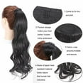 thumbnail image 5 of Benehair Clip in Ponytail Hair Extensions Pocket wrap around Long Thick Hairpiece as Human 18" Curly Natural Black, 5 of 10