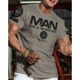 thumbnail image 2 of Gymish Man on Mission Workout Shirt for Men – Motivational Gym T-Shirt, Funny Lifting Tee, Athletic Gym Wear, 2 of 6