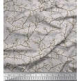 thumbnail image 1 of Soimoi Gray Velvet Fabric Dry Branches Tree Print Fabric by the Yard 58 Inch Wide, 1 of 3