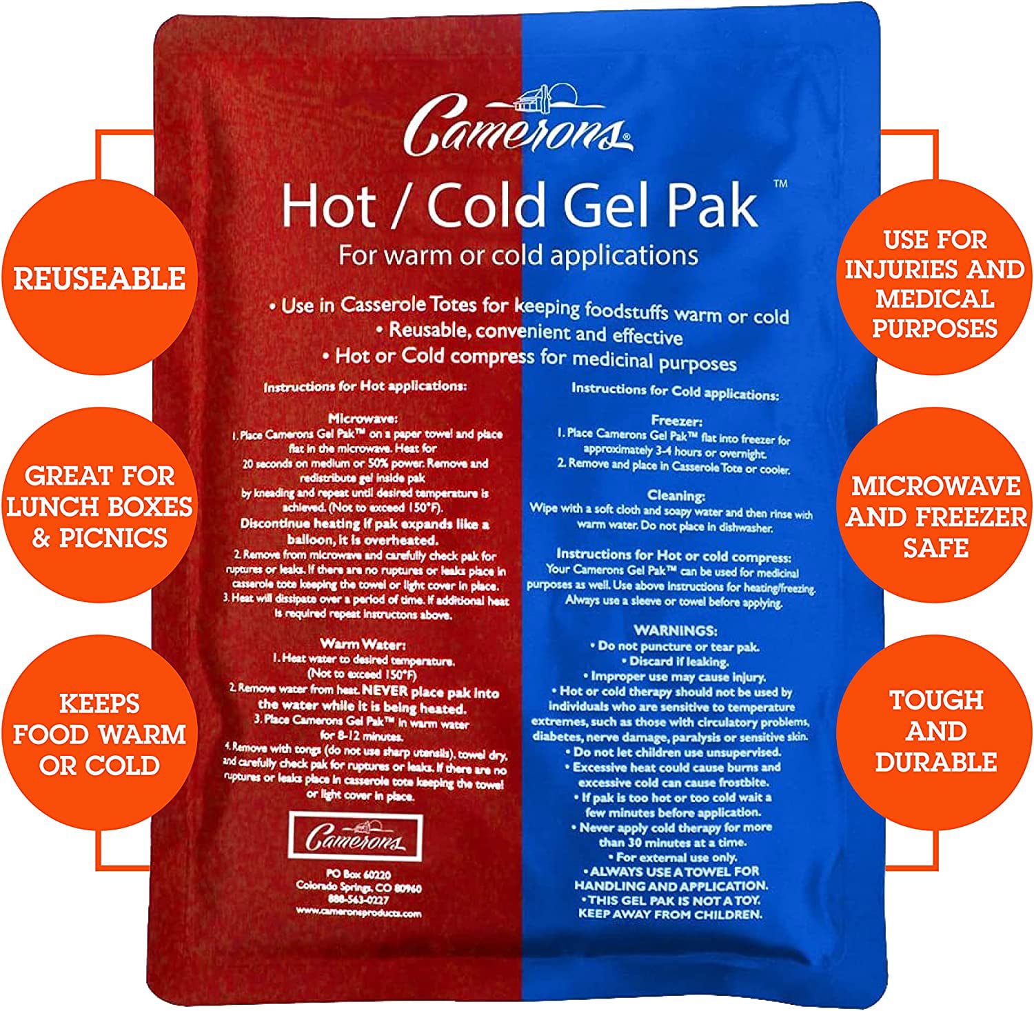 Reusable Cold Gel Packs. Blank. Sold in Bulk. 4.5 x 8