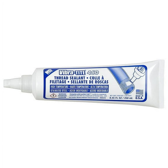 Vibra-Tite Pipe Thread Sealant, 460, White, Paste, 8.5 fl oz, Tube 46025