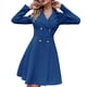 thumbnail image 3 of Vestido Blazer Elegante de Doble Botonadura, Corte Entallado, con Solapa con Muesca, Larga, Informal, para Eventos de Trabajo Azul L, 3 of 8